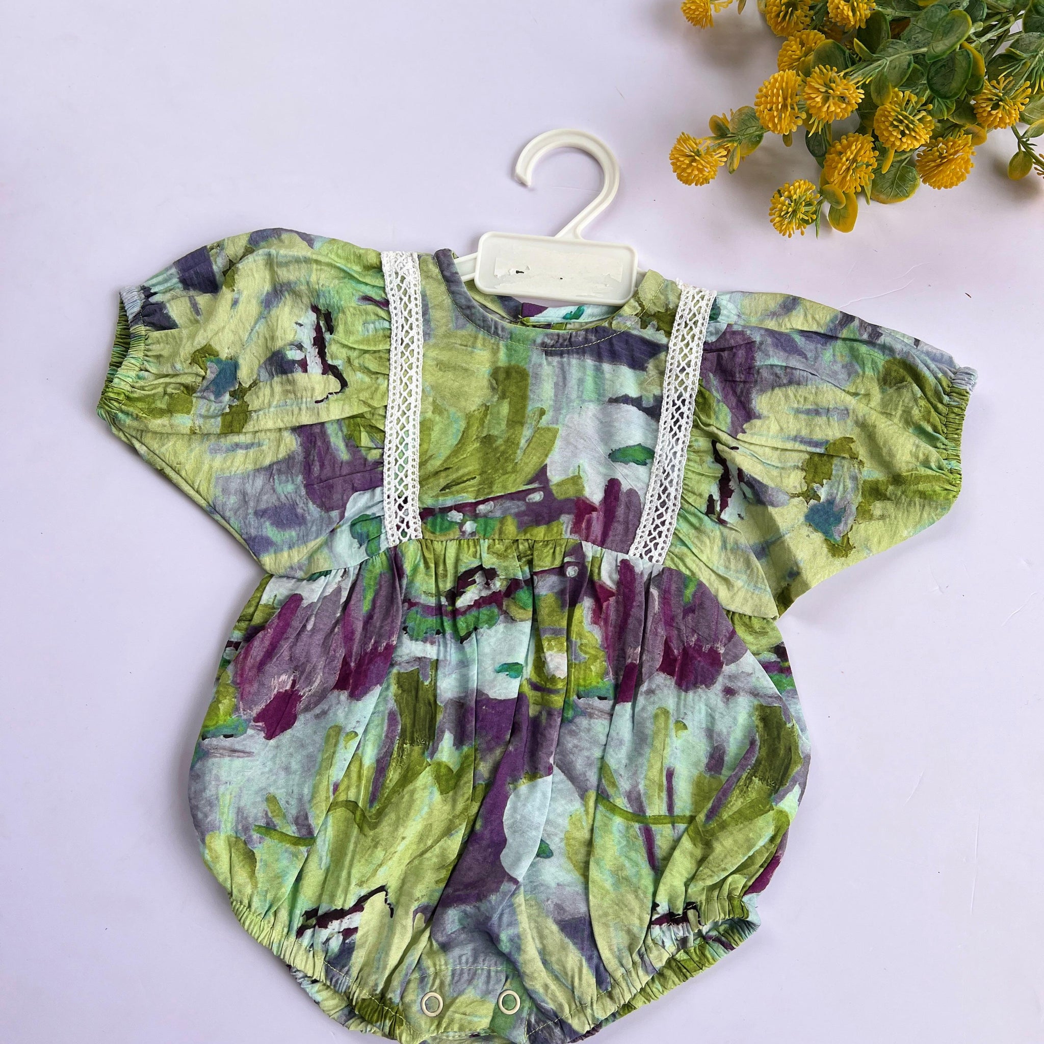 Vintage floral romper.