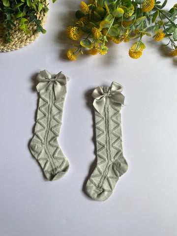 Lace bow socks