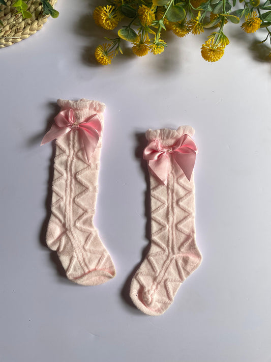 Lace bow socks