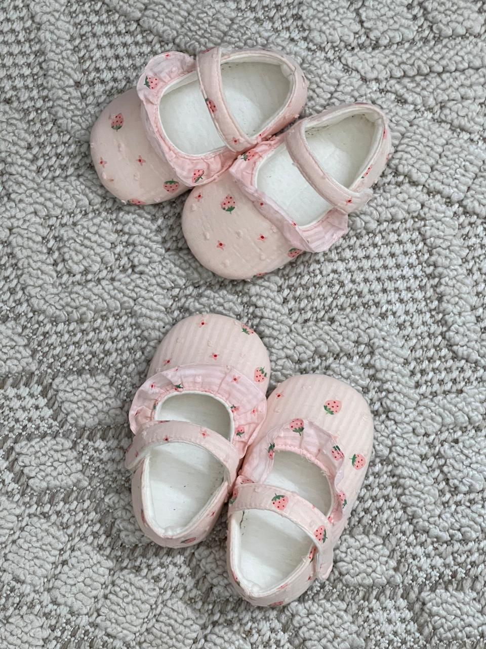 Floral shoes.