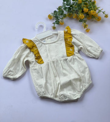 Marigold ruffle romper