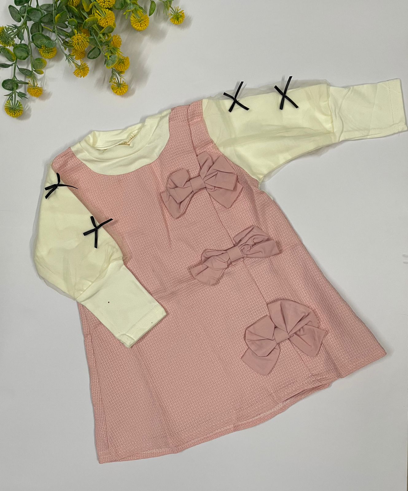 Pink bell bow frock