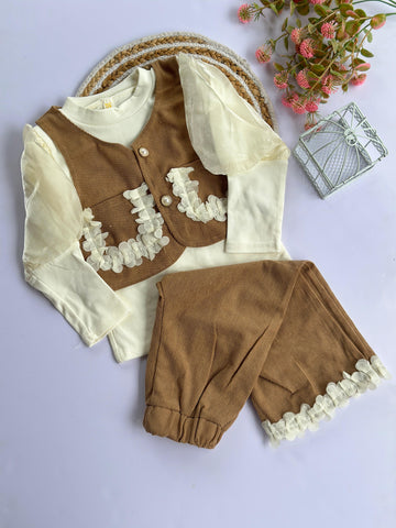 Caramel bloom Korean co-ord set.