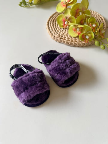 fur sandal