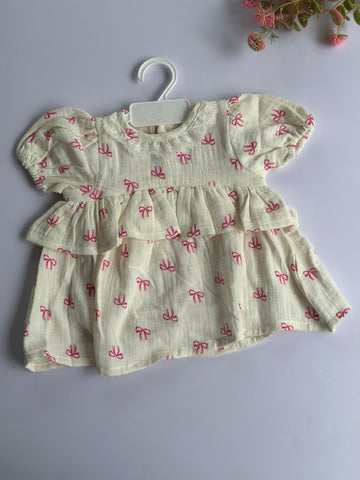 Sweet bows ruffle top