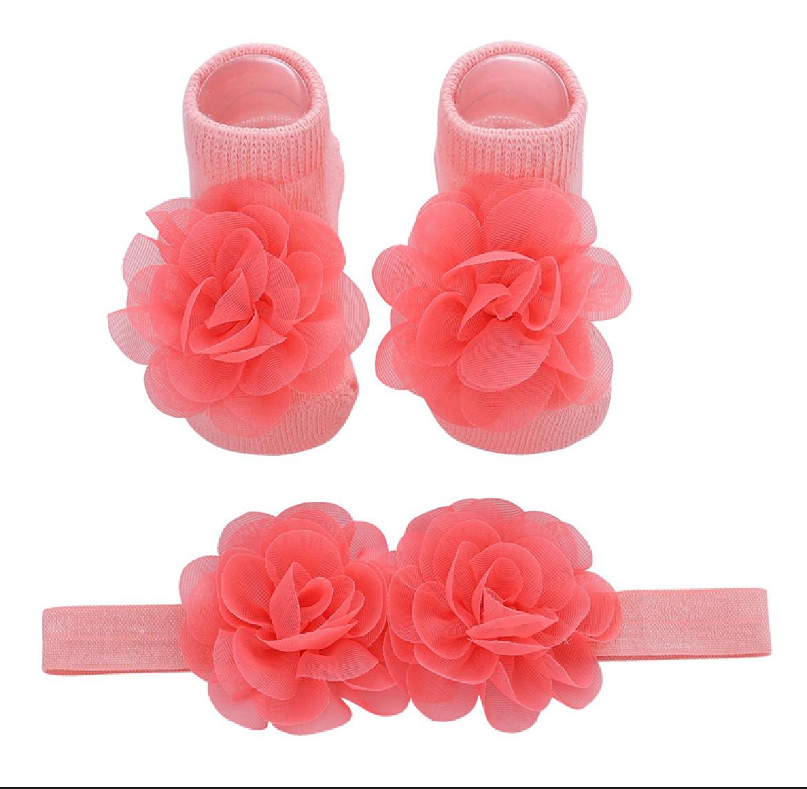 Flower bow and socks set