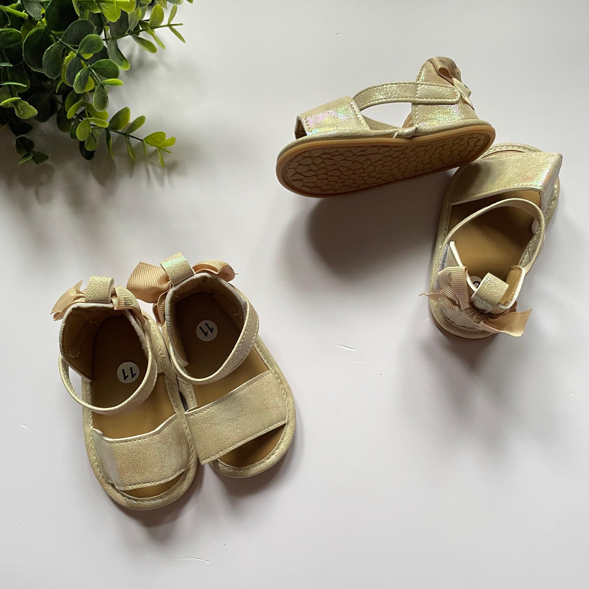 Little luxe glitter sandals