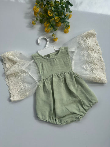 Sage Fairy Wings Romper