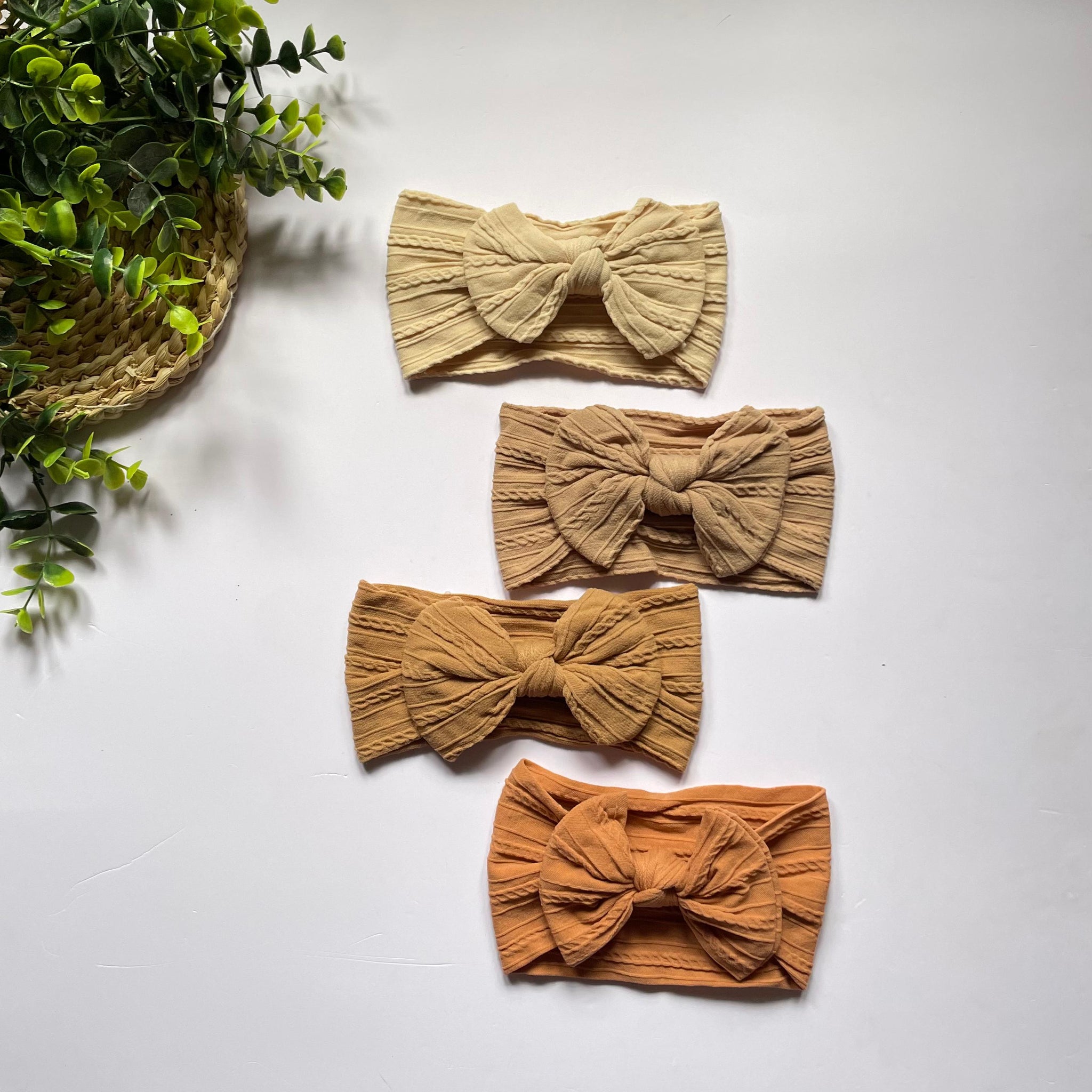 Ruffle bow headbands