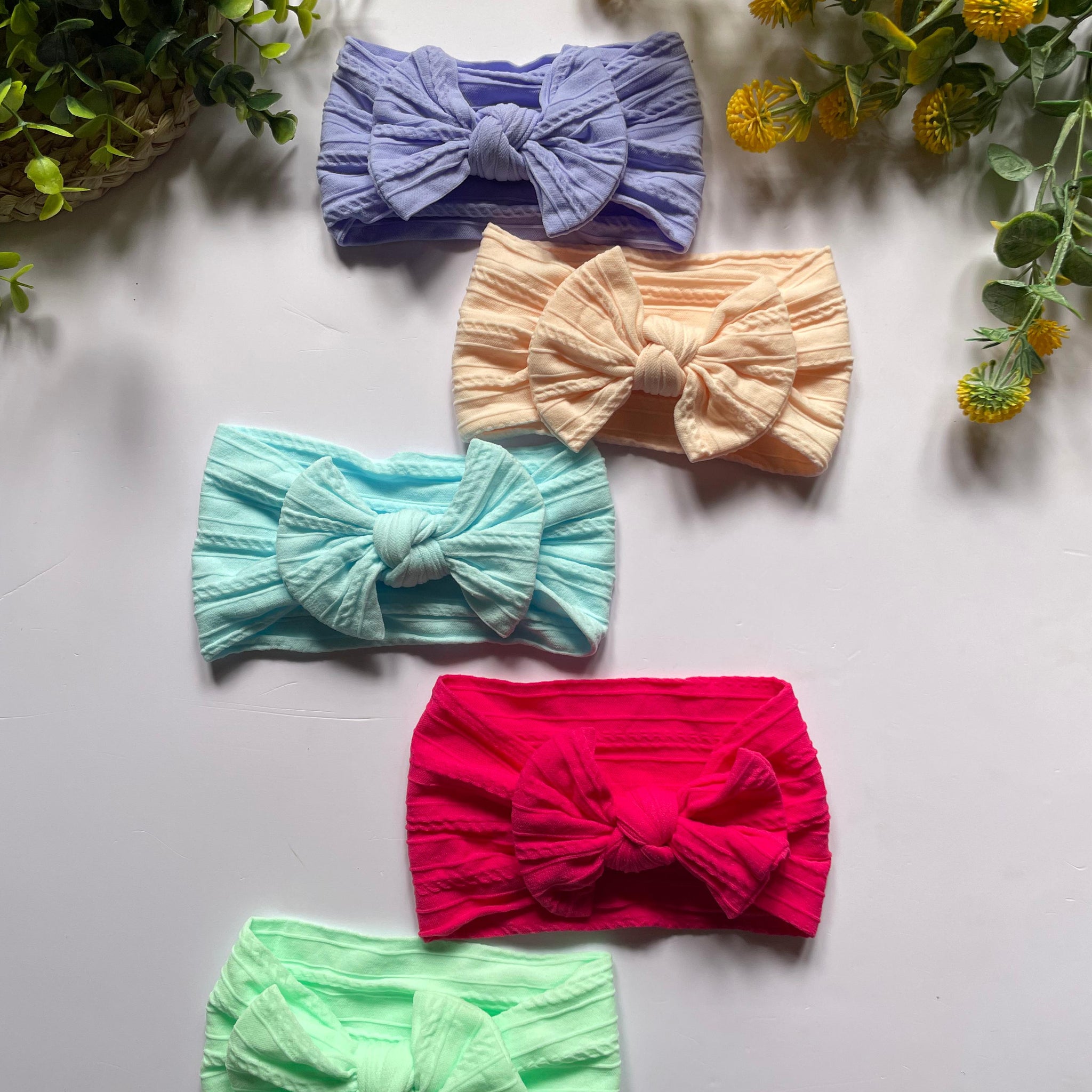Ruffle bow headbands