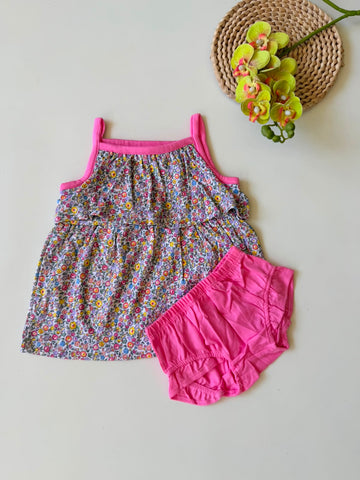 floral frock bloomer set