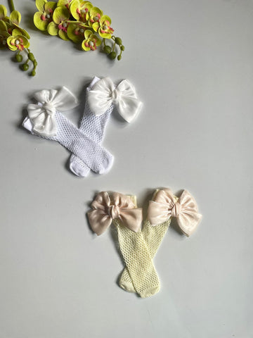 satin bow fish net