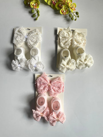 princess lace headband socks set