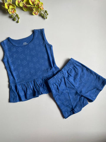 saphire sleeveless co-ords