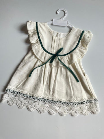 green pintuck pleats