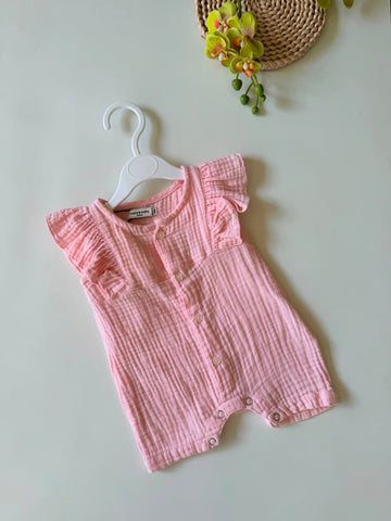 Blush muslin romper