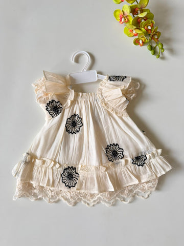 Ivory onyx embroidered frock