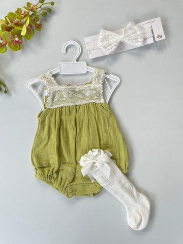 Olive lace set