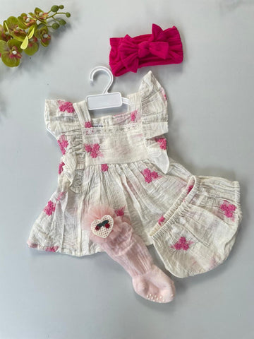 Posy embroidery frock