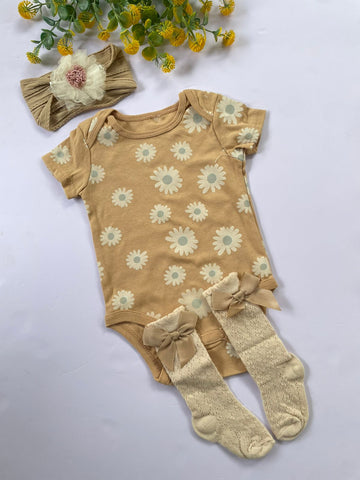 beige floral romber