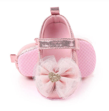 Pink golden heart steps