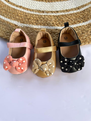 Polka bow flats