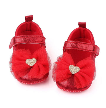 Red golden heart steps