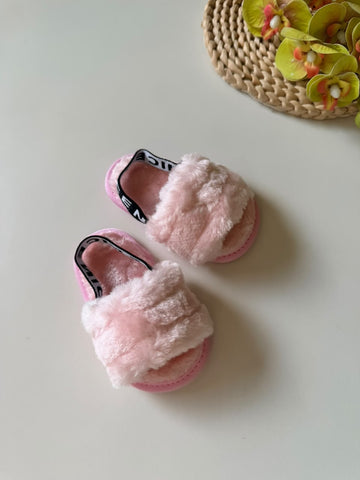 fur sandels