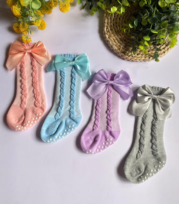Pastel ribbon socks