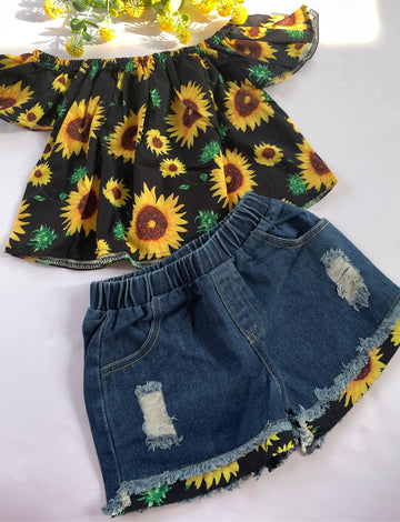 Sunflower off shoulder set