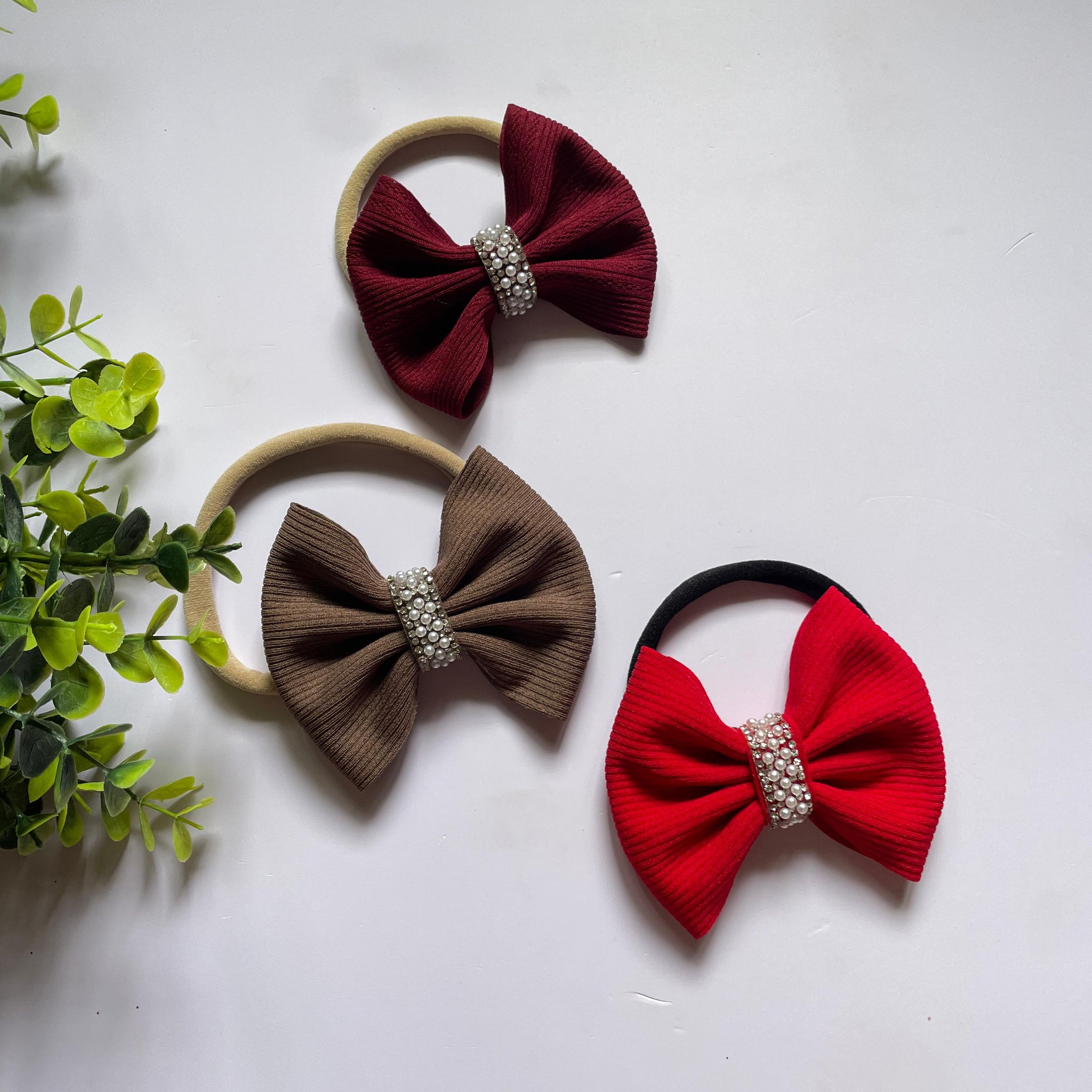 Glitter nylon headbands