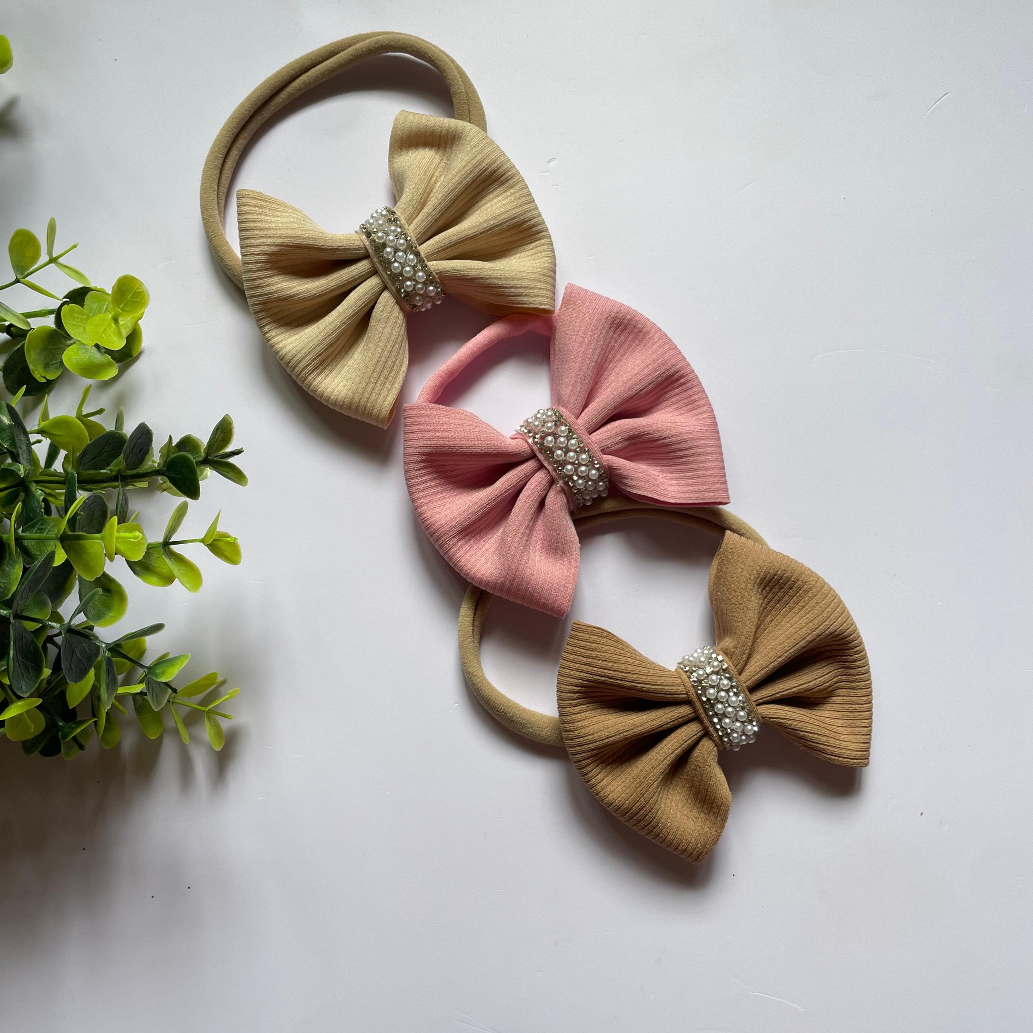 Glitter nylon headbands