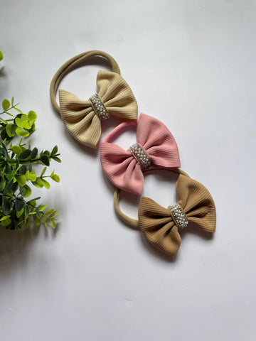 Glitter nylon headbands