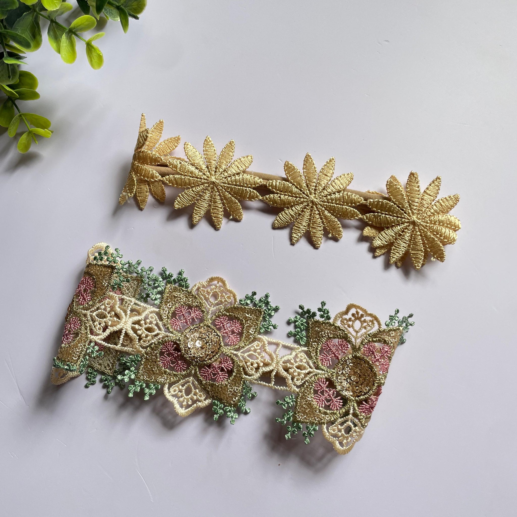 Floral lace headbands