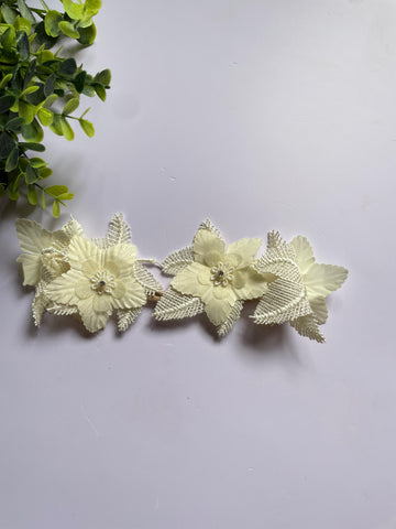 Ivory bloom baby headbands