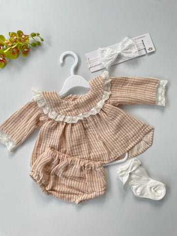 Sweet Apricot Muslin Ensemble